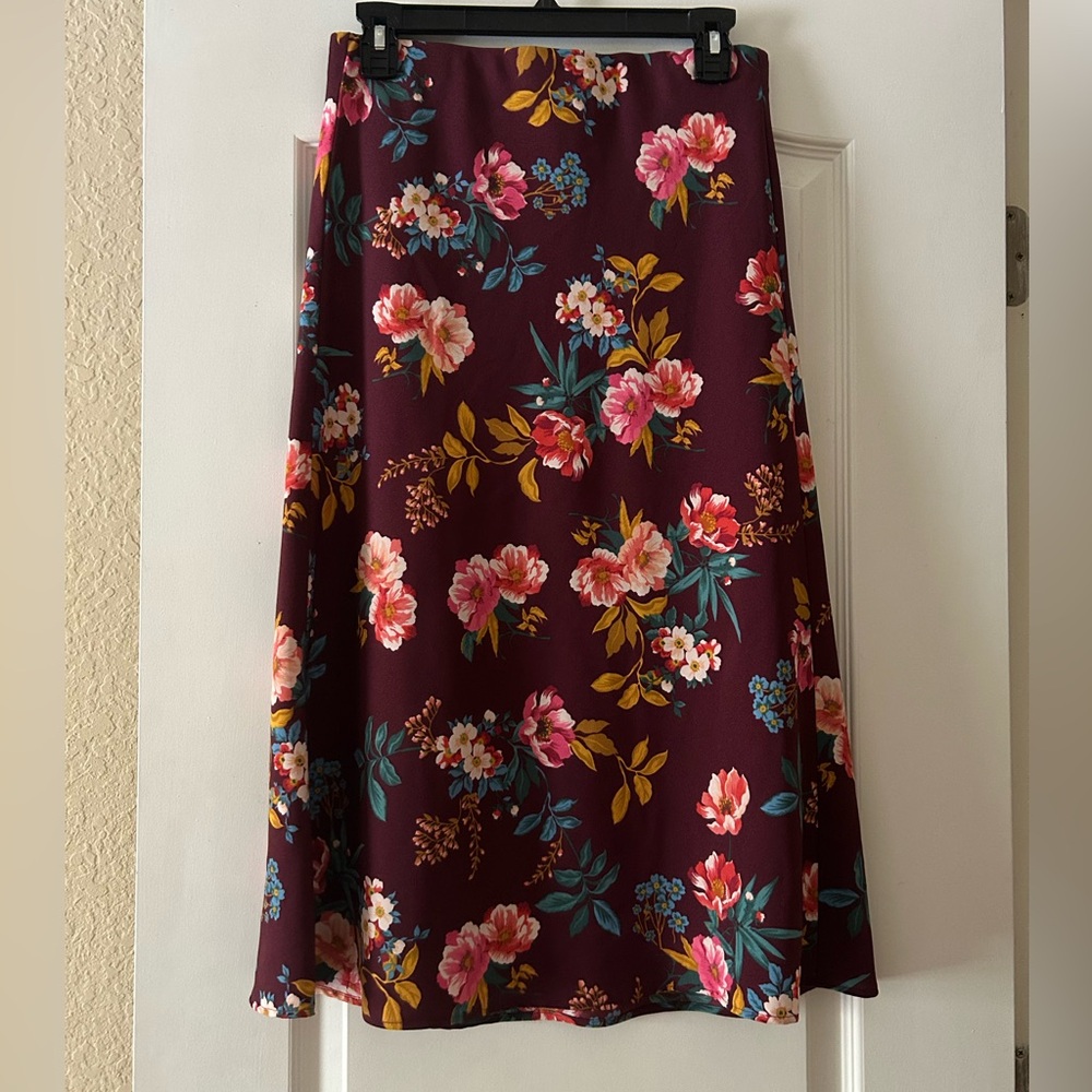 LOFT Floral Skirt